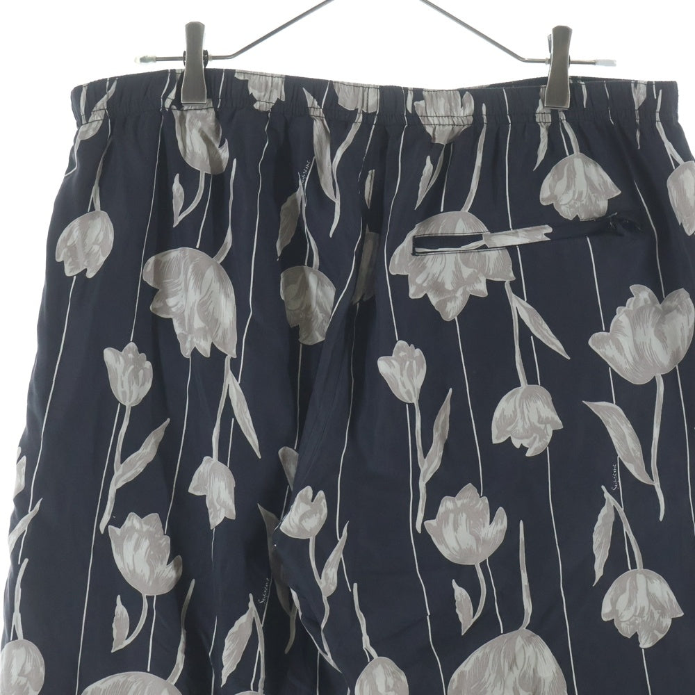 SUPREME(シュプリーム) 19SS Floral Silk Track Pant 総柄 フローラルシルクパンツ ブラック