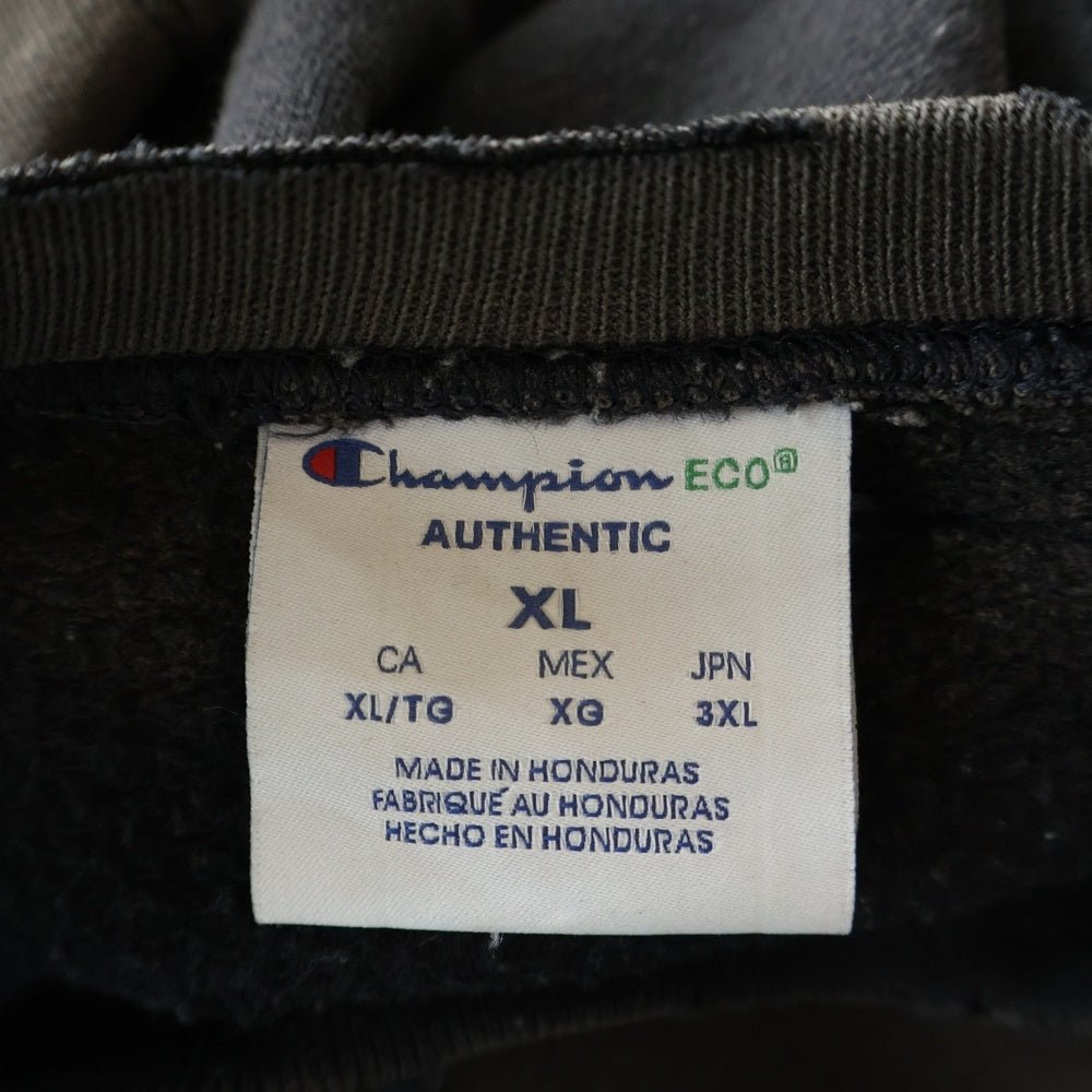 CHAMPION(チャンピオン) ダメージ加工 フェード スウェット ロングスリーブ 長袖 ブラック