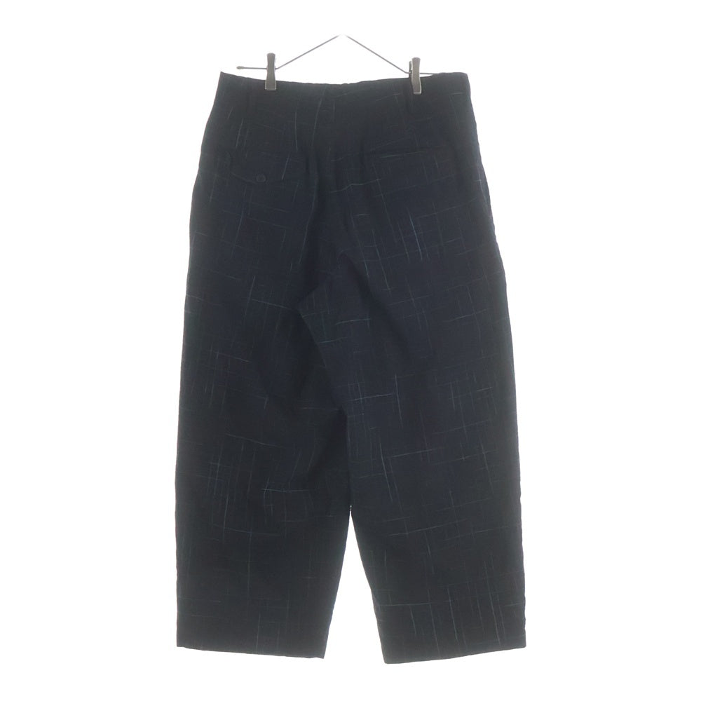 Y's for men(ワイズフォーメン) 96SS Archive アーカイブ ウールギャバジン スラックス チェックパンツ ブラック MF-P04-118