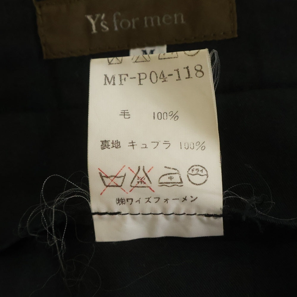 Y's for men(ワイズフォーメン) 96SS Archive アーカイブ ウールギャバジン スラックス チェックパンツ ブラック MF-P04-118