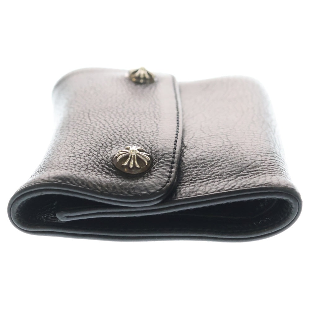 CHROME HEARTS(クロムハーツ) WAVE MINI ウェーブミニ レザーウォレット 財布 ブラックBCA373