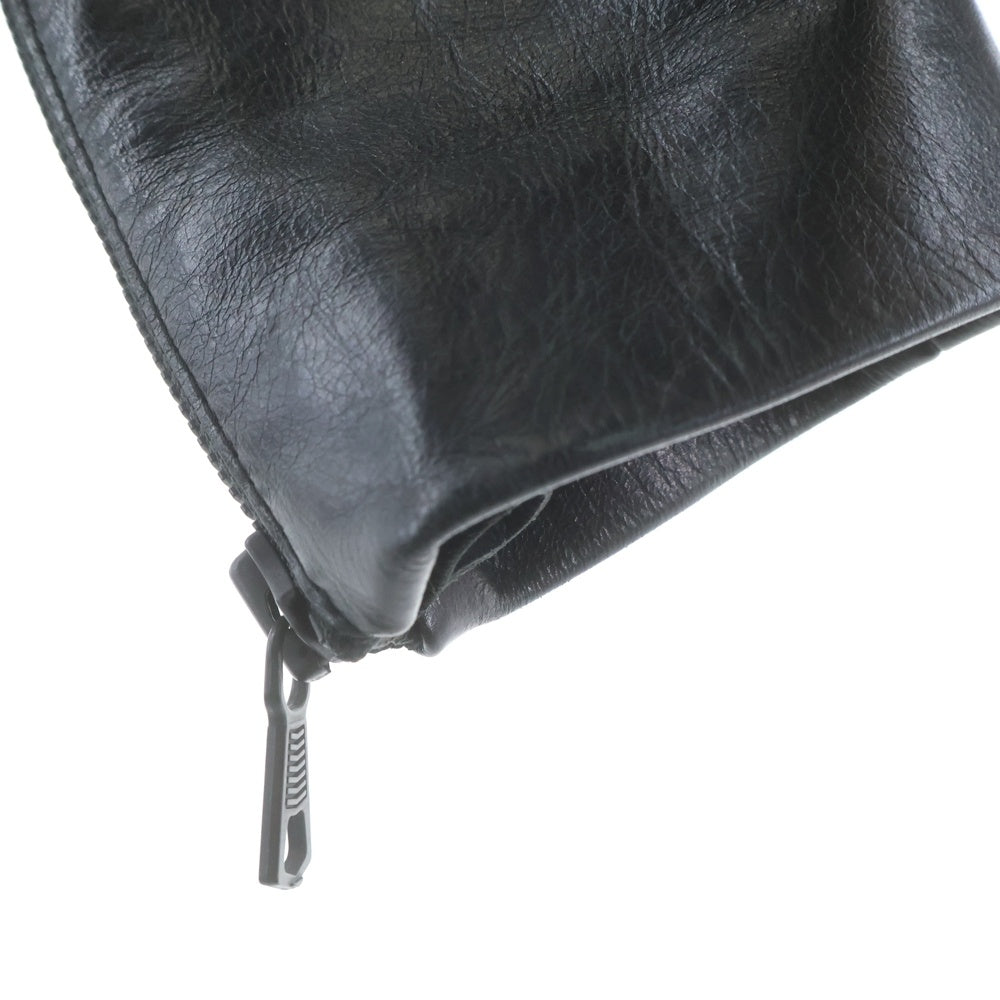 Maison Martin Margiela(メゾンマルタンマルジェラ) ここのえ期 バーニーズ別注 5 Zip Raiders Jacket 八の字 レザーライダースジャケット ブラックジップ ビニールタグ ブラック 30AM17009796