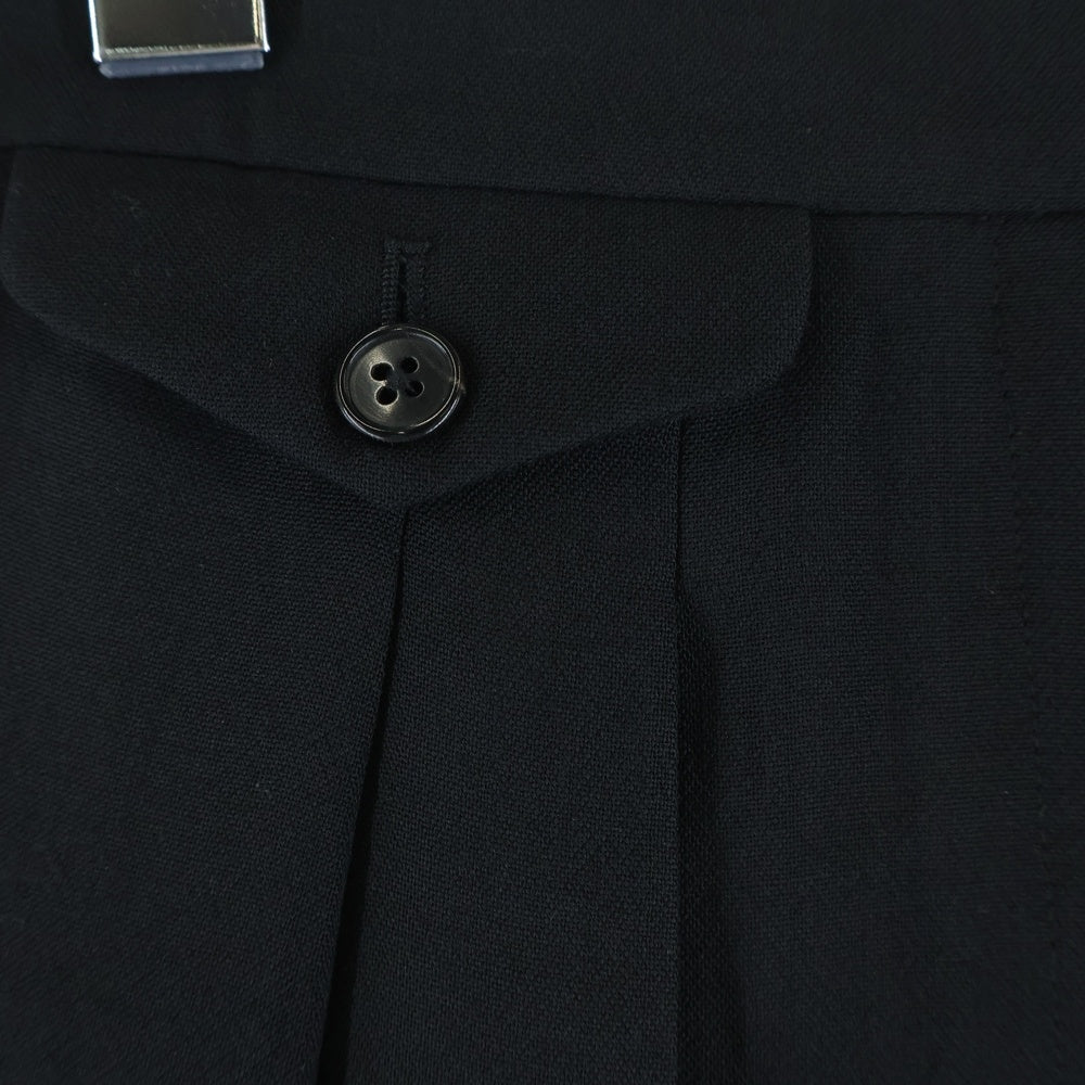 THE ROW(ザロウ) MARCELLITA PANT マルセリータ ワイドレッグタックパンツ ブラック 6807 W2324 レディース