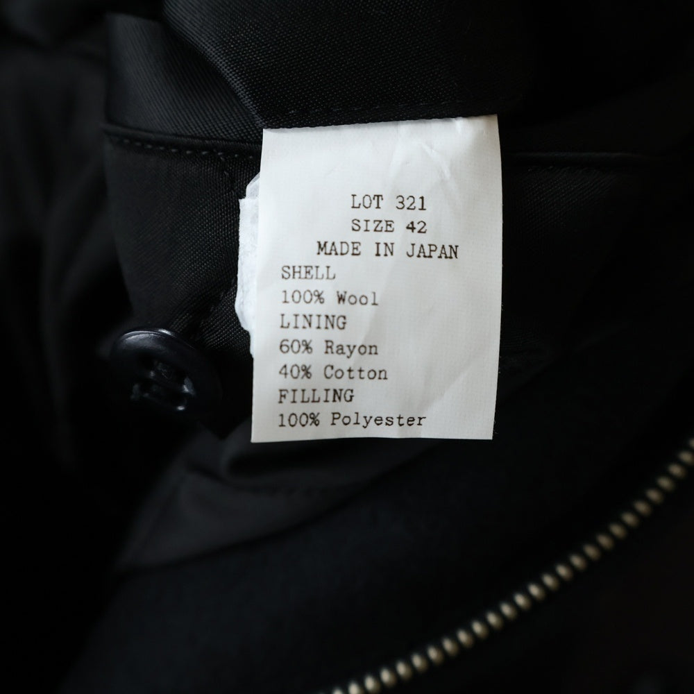 NO BRAND(ノーブランド) 25AW TAIGA TAKAHASHI(タイガタカハシ) SPORTS JACKET LOT.321 ウールスポーツジャケット ブラック