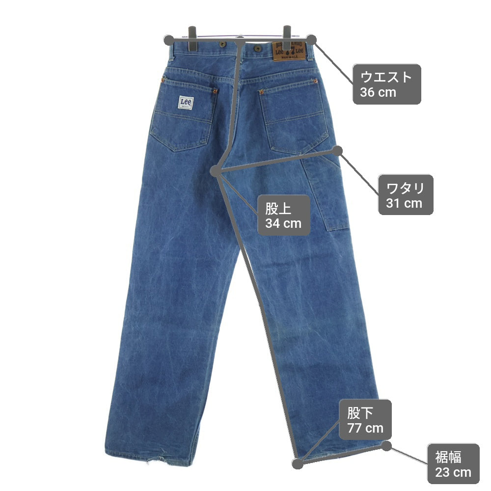 LEE(リー) 70s BOSS OF THE ROAD SCOVILL MADE IN USA 77 ヴィンテージ デニムロガーパンツ セミオートマチック デニムパンツ インディゴ 050-3641