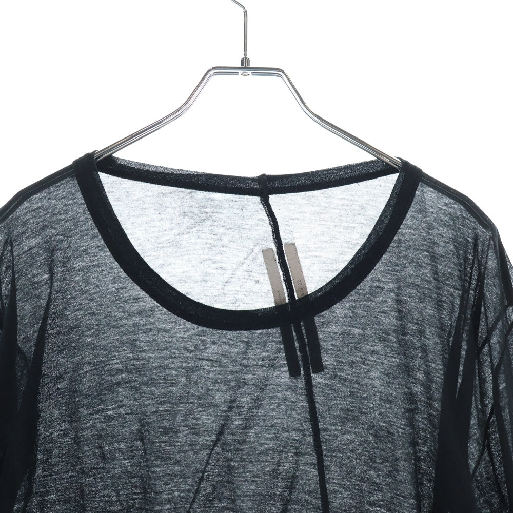 Rick Owens(リックオウエンス) 22SS DOUBLE MADE IN ITALY イタリア製 L/S レイヤード ロングスリーブ 長袖Tシャツ カットソー ブラック