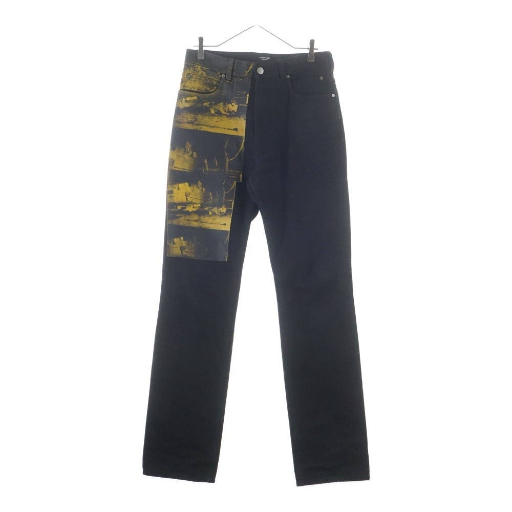 Calvin Klein(カルバンクライン) 205W39NYC 18SS ×Andy Warhol green disaster 10 times 82MDPE21 ペイントデザイン デニムパンツ ブラック
