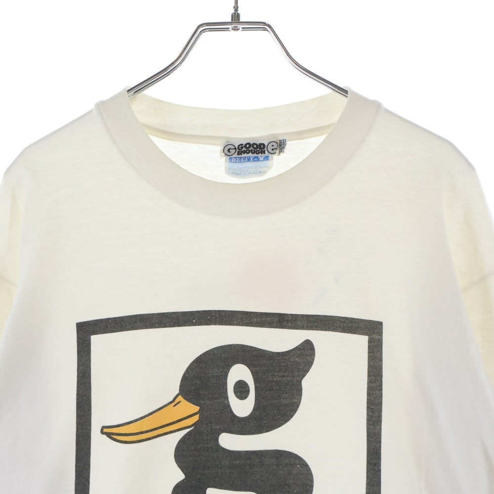 GOODENOUGH(グッドイナフ) 90s 初期 アヒルプリント L/S ロングスリーブ 長袖Tシャツ カットソー ホワイト