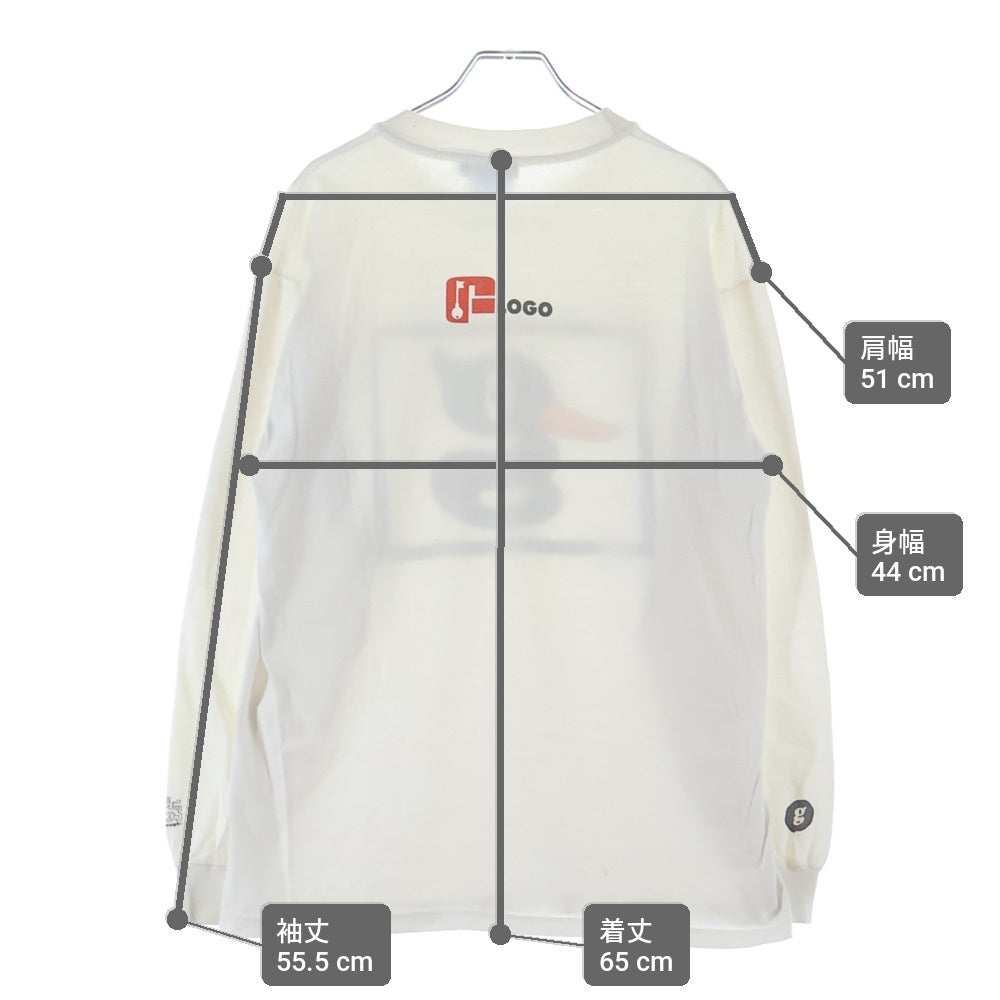 GOODENOUGH(グッドイナフ) 90s 初期 アヒルプリント L/S ロングスリーブ 長袖Tシャツ カットソー ホワイト