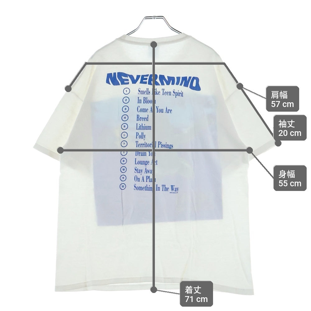 VINTAGE(ヴィンテージ) 00s NIRVANA NEVERMIND Y2K ニルヴァーナ ネヴァーマインド バンド 半袖Tシャツ カットソー ホワイト
