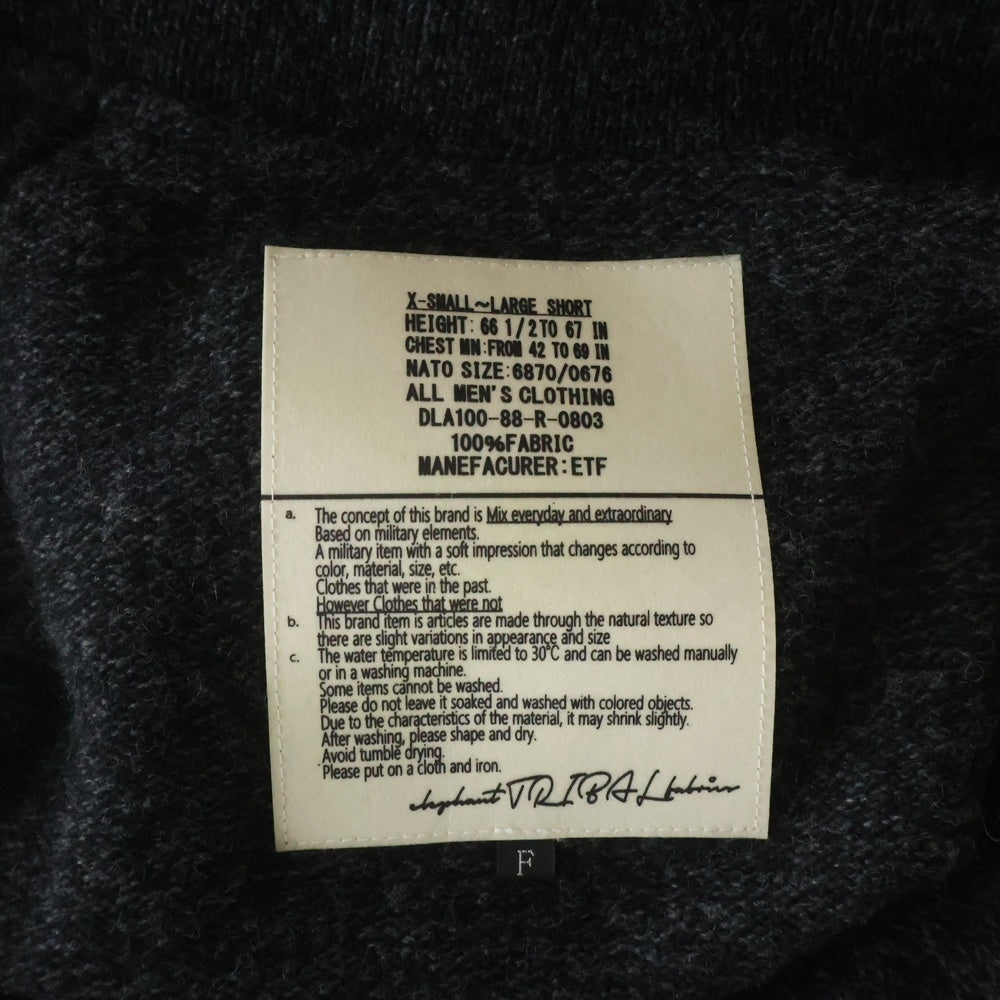 elephant TRIBAL fabrics(エレファントトライバルファブリックス) SUEDE PATCHWORK ZIP KNIT スエード パッチワーク ジップニット ジップアップ スエード切り替え E04-AJN23F