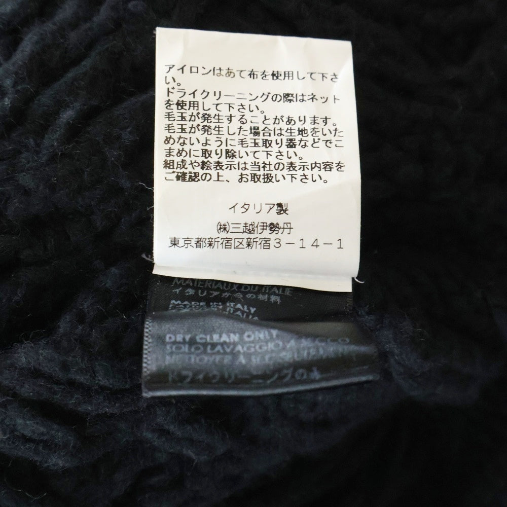 AMIRI(アミリ) Oversized Distressed Cable-Knit オーバーサイズ ダメージ加工 ケーブルカーディガン 長袖ニット ブラック