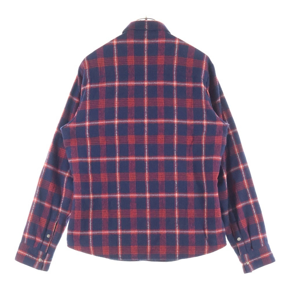 CHROME HEARTS(クロムハーツ) チェック柄 リバーシブル キルティング シャツジャケット レッド クロスボール