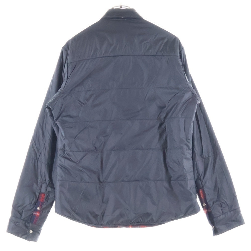 CHROME HEARTS(クロムハーツ) チェック柄 リバーシブル キルティング シャツジャケット レッド クロスボール