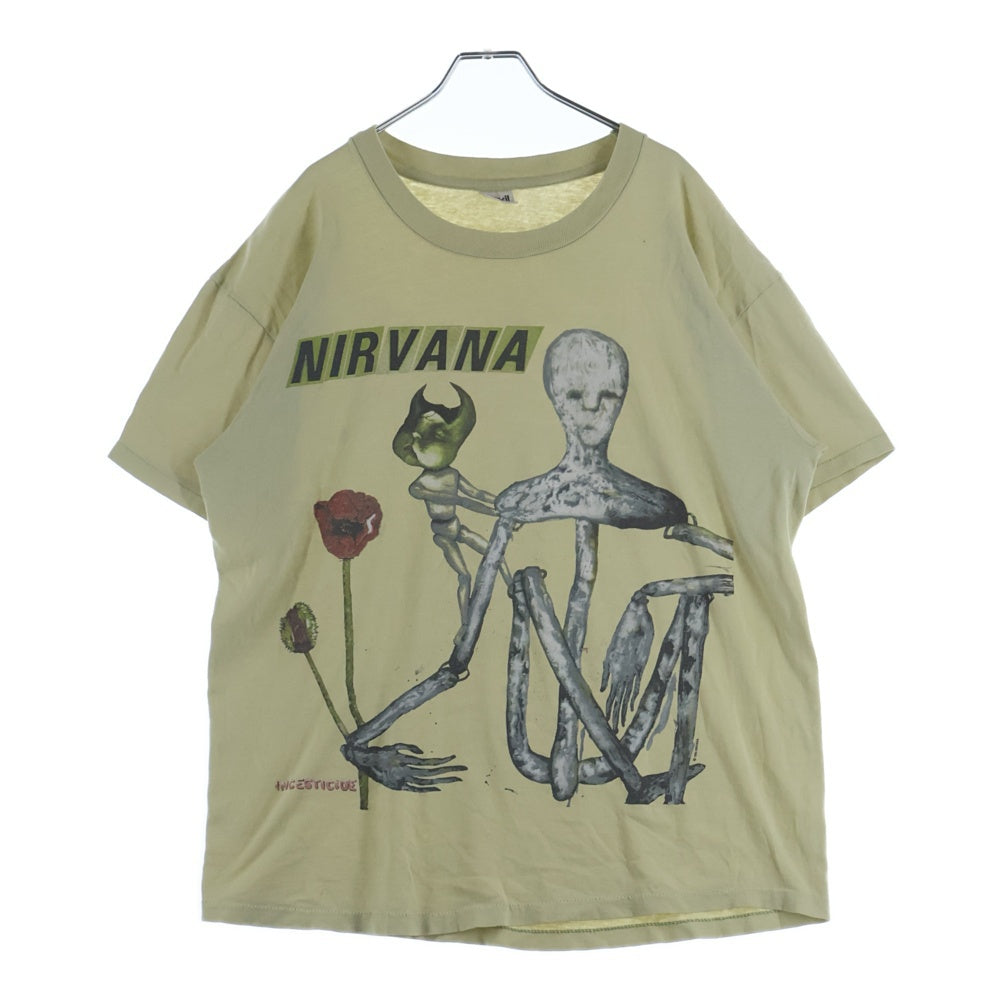 VINTAGE(ヴィンテージ) 90s NIRVANA INCESTICIDE ニルヴァーナ インセスティサイド バンド 半袖Tシャツ カットソー グリーン