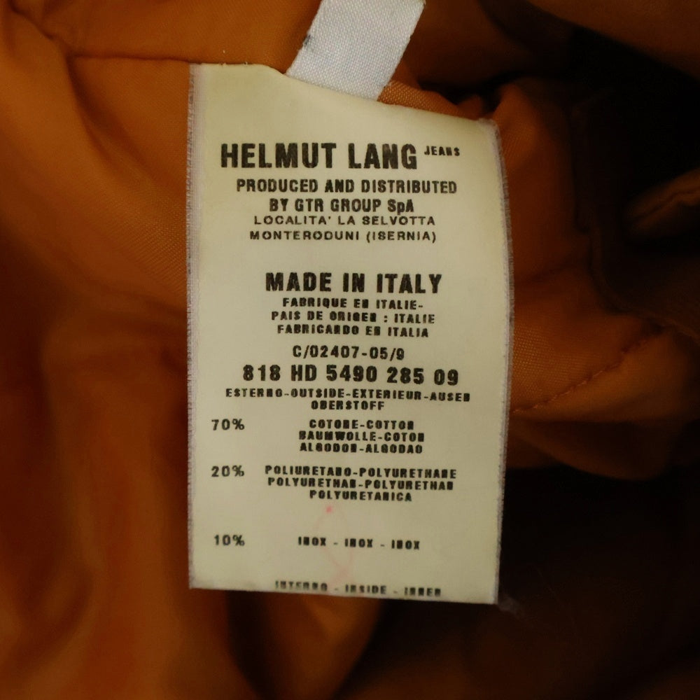 HELMUT LANG(ヘルムートラング) 95AW Astro Biker Coat VINTAGE COTTON アストロバイカーコート ロングコート オレンジ レディース