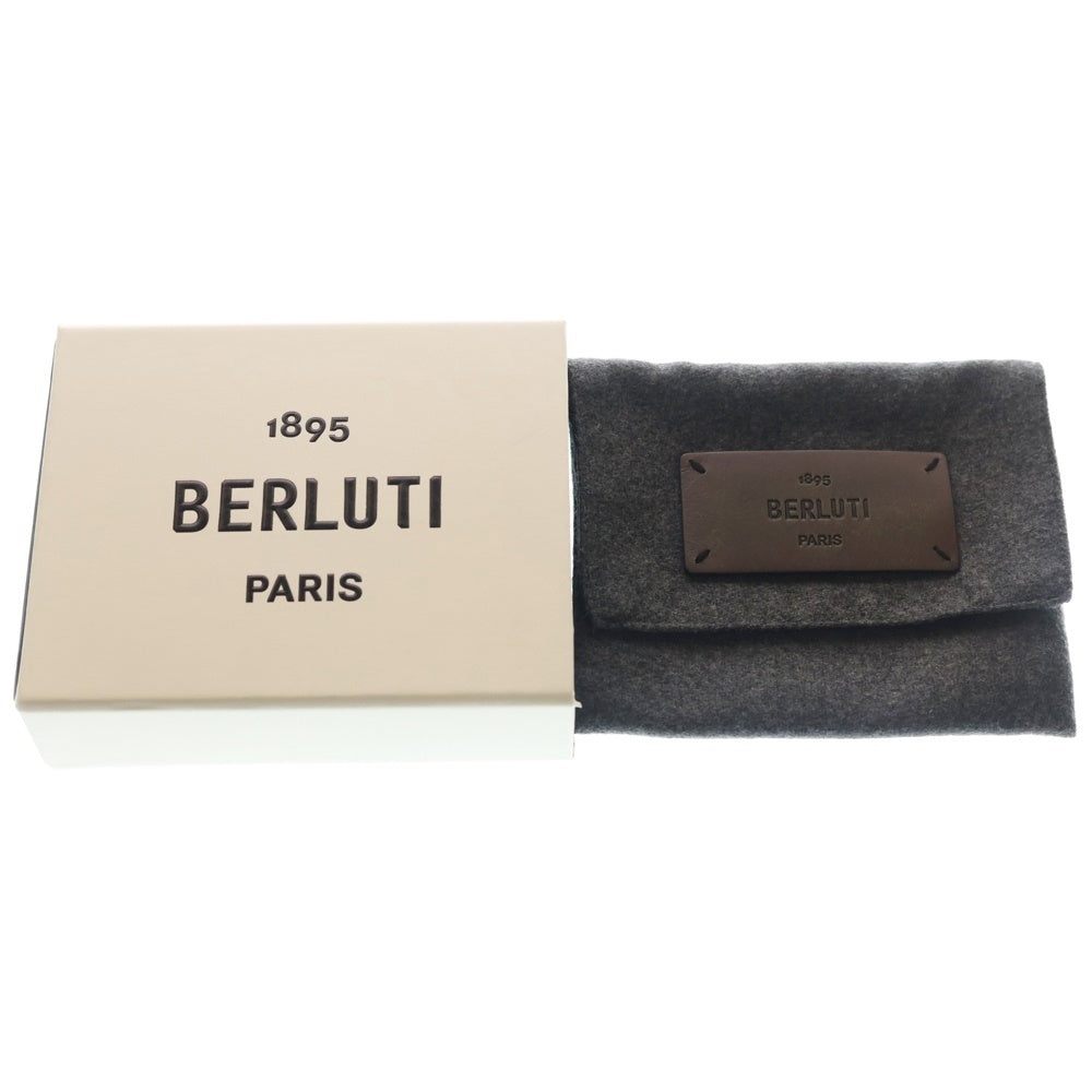 Berluti(ベルルッティ) ブルーパティーヌ 二つ折り財布 ツートンカラー ブルー×キャメル