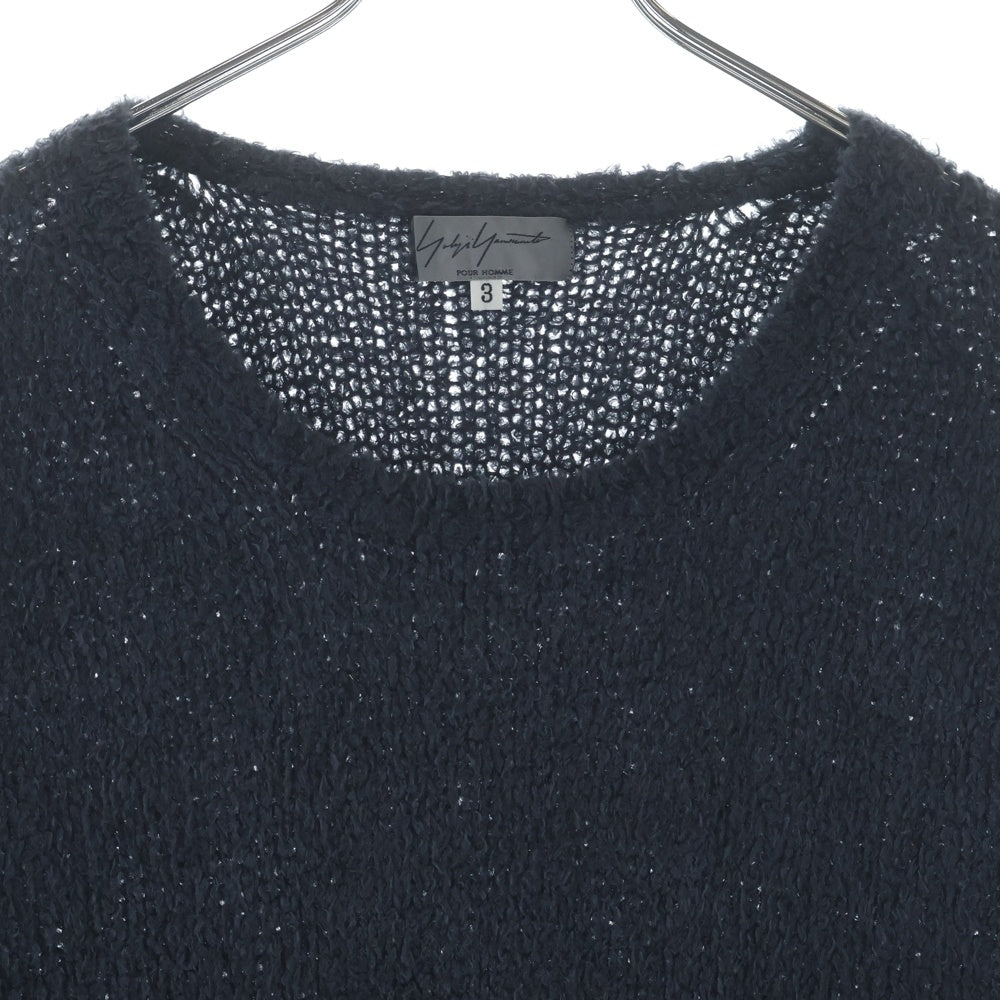 Yohji Yamamoto POUR HOMME(ヨウジヤマモト プールオム) 01SS Archive Rayon Nylon Knit レーヨン ナイロン ニット アーカイブ グレー HX-K12-261