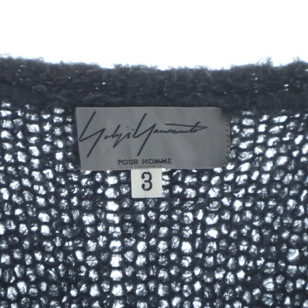 Yohji Yamamoto POUR HOMME(ヨウジヤマモト プールオム) 01SS Archive Rayon Nylon Knit レーヨン ナイロン ニット アーカイブ グレー HX-K12-261