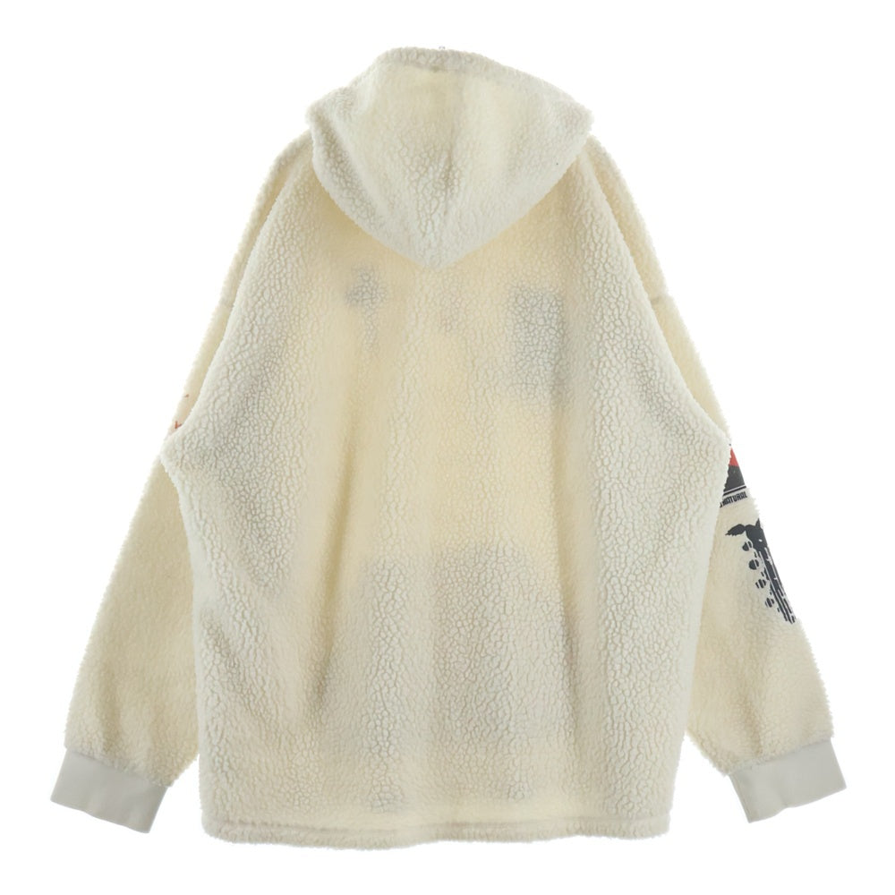Cactus Jack(カクタスジャック) 20AW HALF-ZIP SHERPA HOODIE ハーフジップ シェルパ フーディ パーカー ホワイト