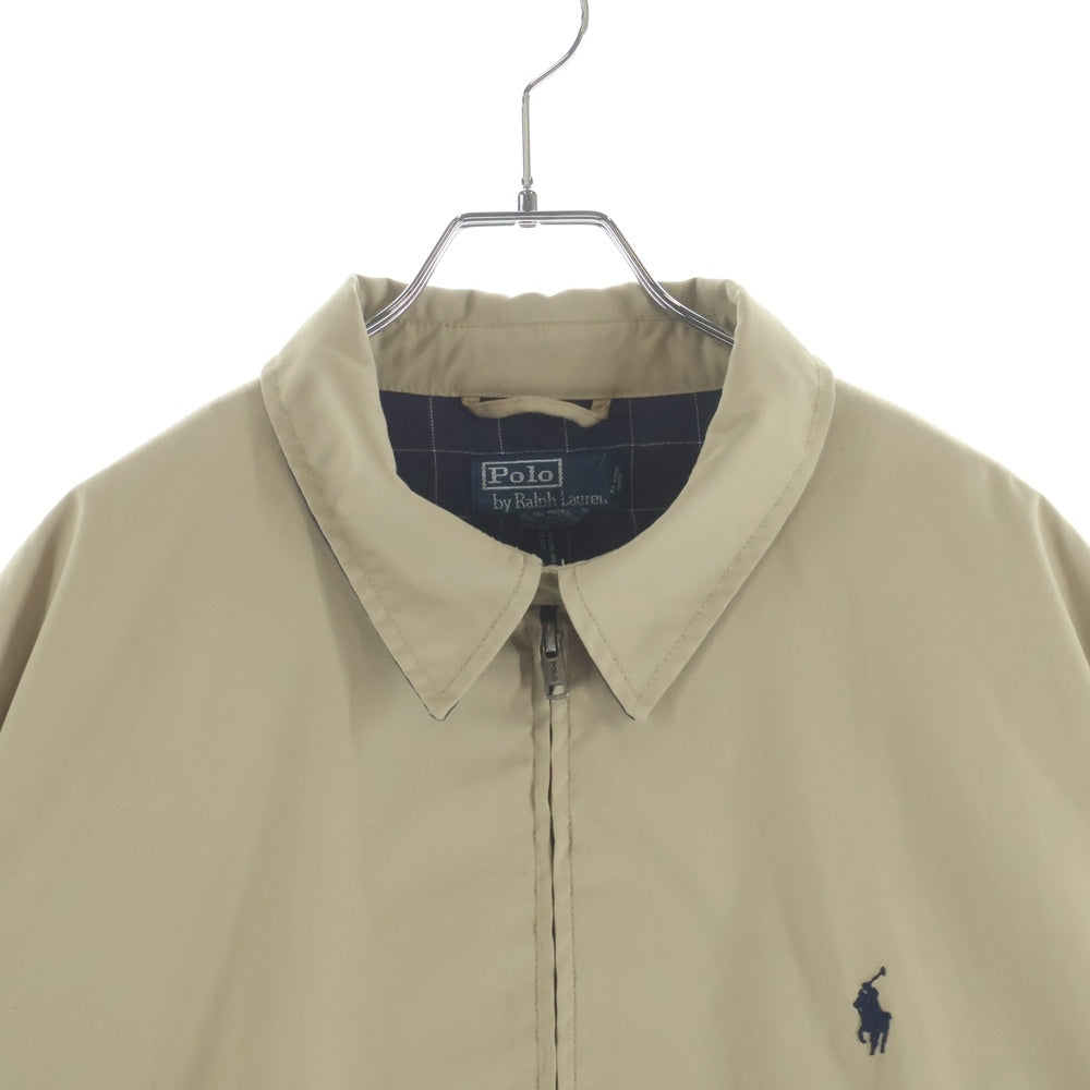 POLO RALPH LAUREN(ポロラルフローレン) ナイロントラッカージャケット 裏地チェック柄 キャメル