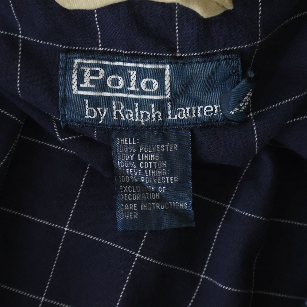 POLO RALPH LAUREN(ポロラルフローレン) ナイロントラッカージャケット 裏地チェック柄 キャメル