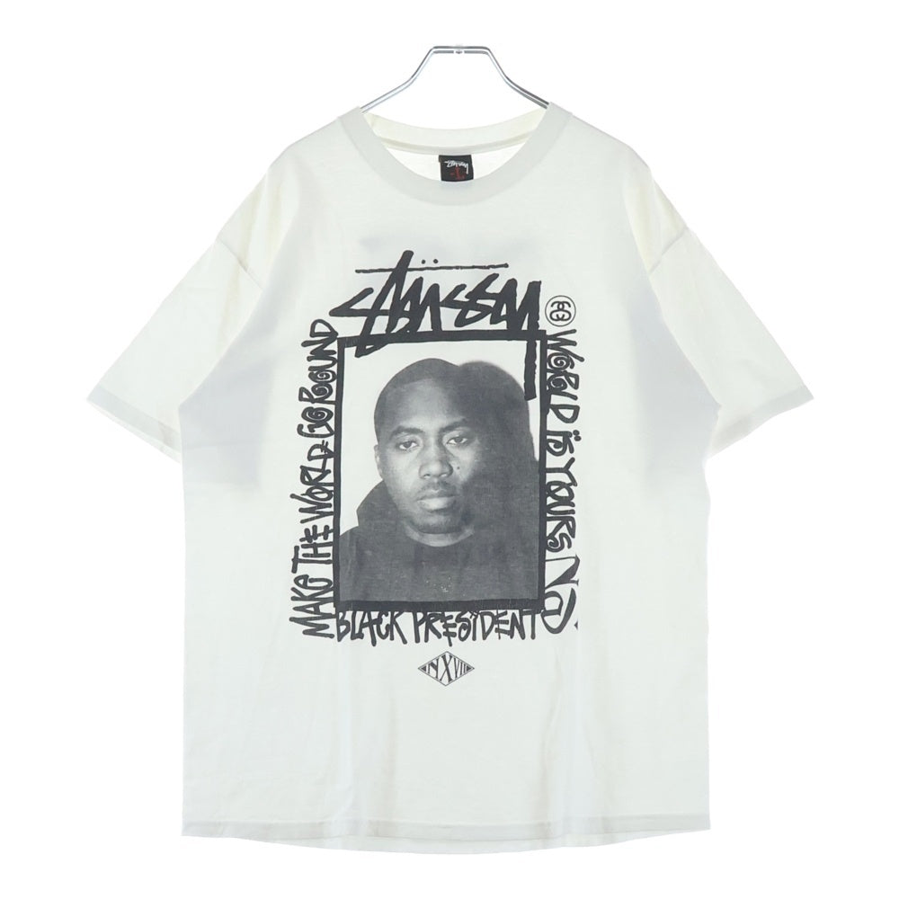 STUSSY(ステューシー) 00s NEXUSVII×NAS×ネクサス×ナズ コラボ 半袖Tシャツ カットソー ホワイト