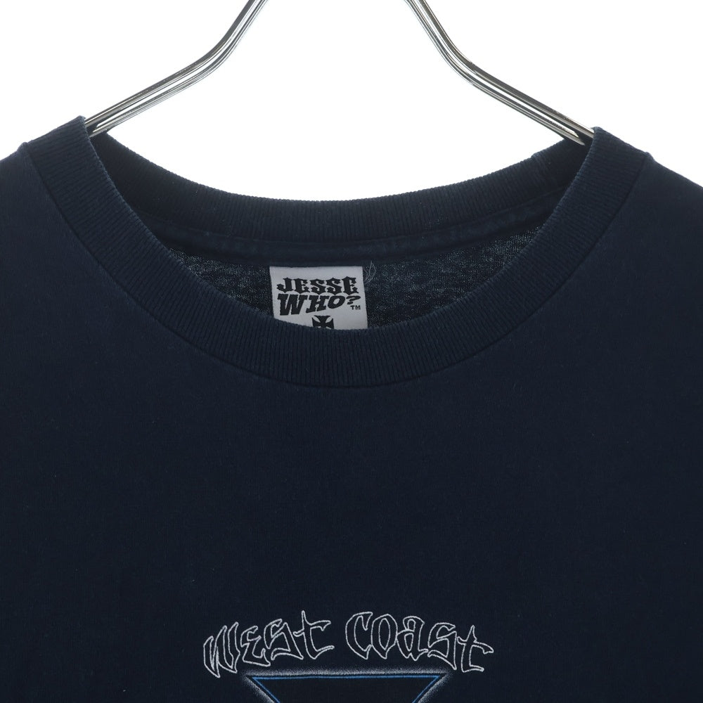 VINTAGE(ヴィンテージ) 90s West Coast Choppers Blue Flame L/S Tee ウエストコーストチョッパーズ ブルーフレイム アイアンクロス 長袖Tシャツ カットソー ネイビー