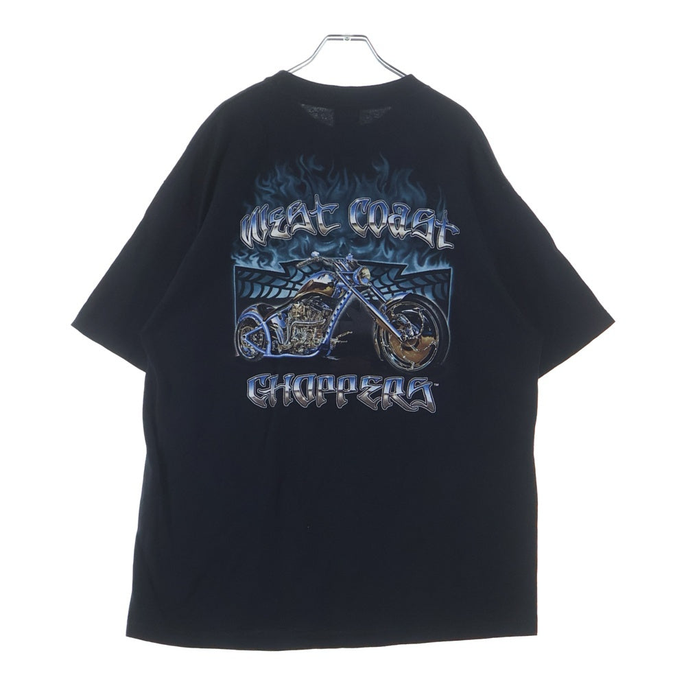VINTAGE(ヴィンテージ) 90s West Coast Choppers Blue Flame S/S Tee ウエストコーストチョッパーズ ブルーフレイム 半袖Tシャツ カットソー ブラック