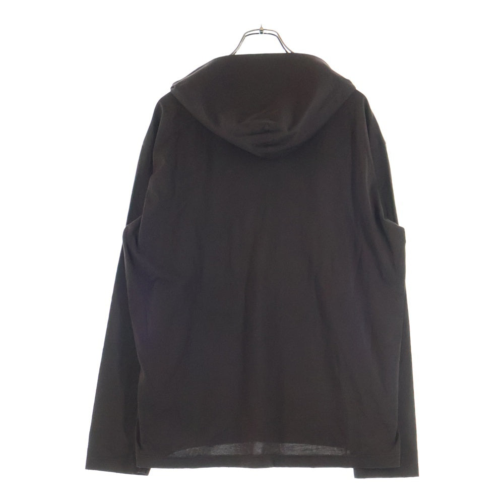 PRADA(プラダ) Long-sleeved cotton hoodie T-shirt UJL46C フード 長袖パーカー ブラウン