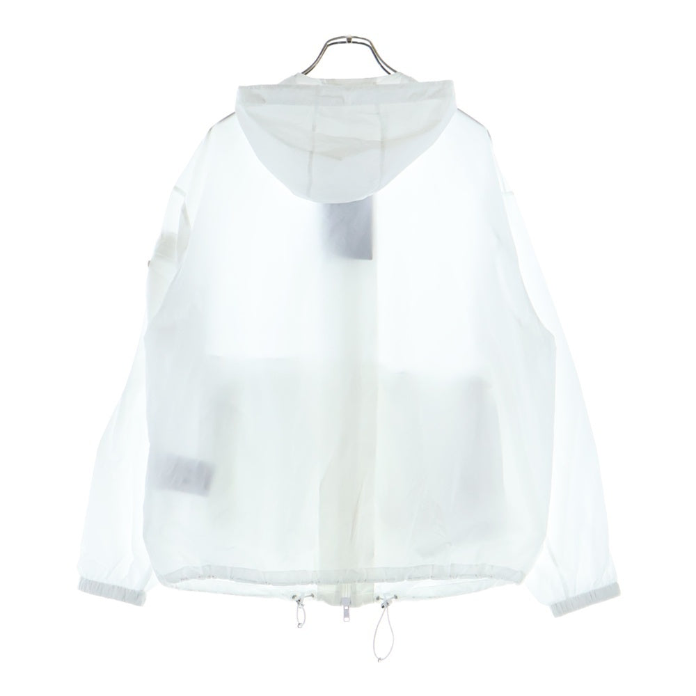 PRADA(プラダ) RE-NYLON リナイロン トライアングルロゴプレート フーデッドナイロンジャケット ジップアップブルゾン ホワイト SGC835