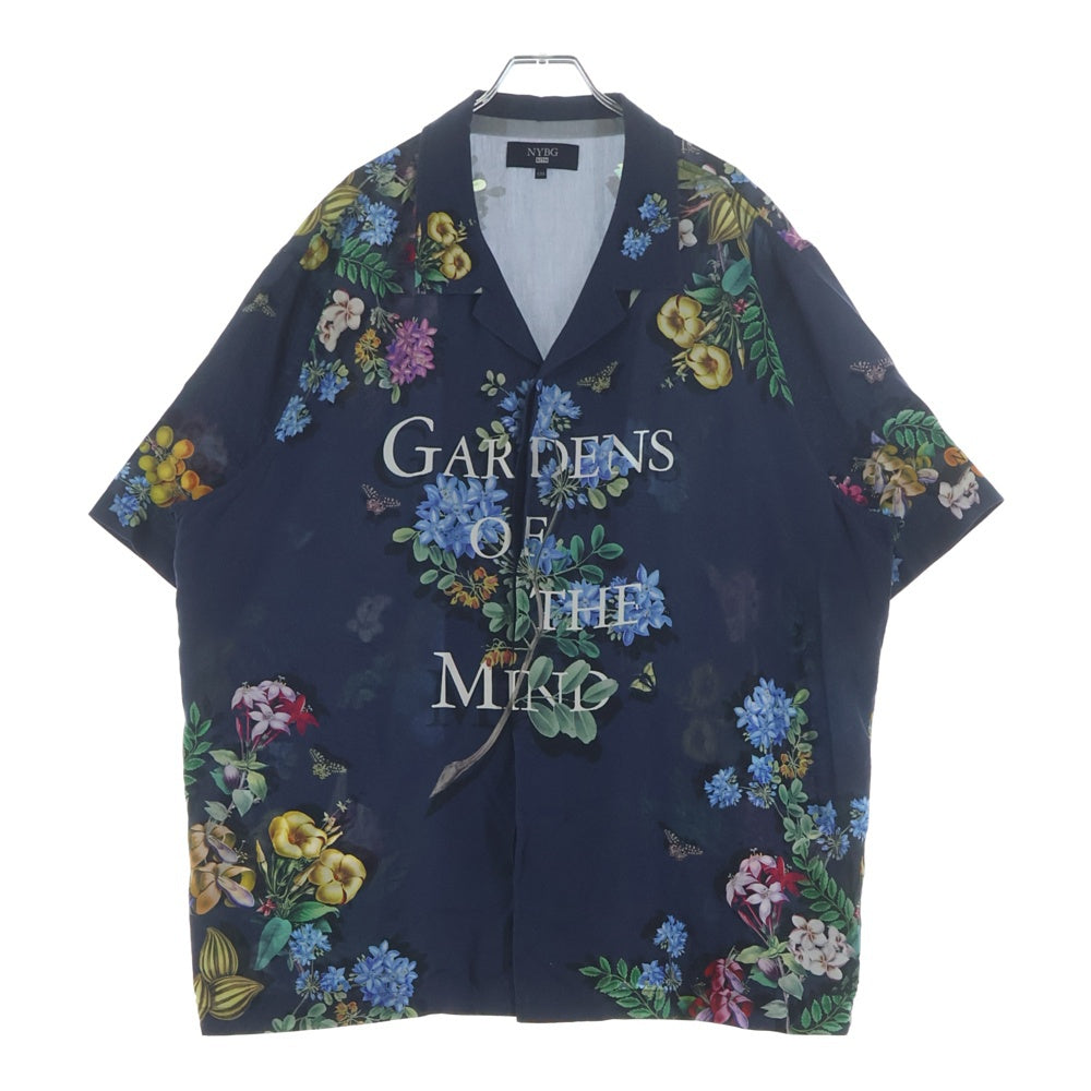 KITH(キス) ×NYBG Gardens Of The Mind Thompson Shirt ニューヨークボタニカルガーデン トンプソンシャツ 半袖シャツ ネイビー 24-051-060-0009-1-0