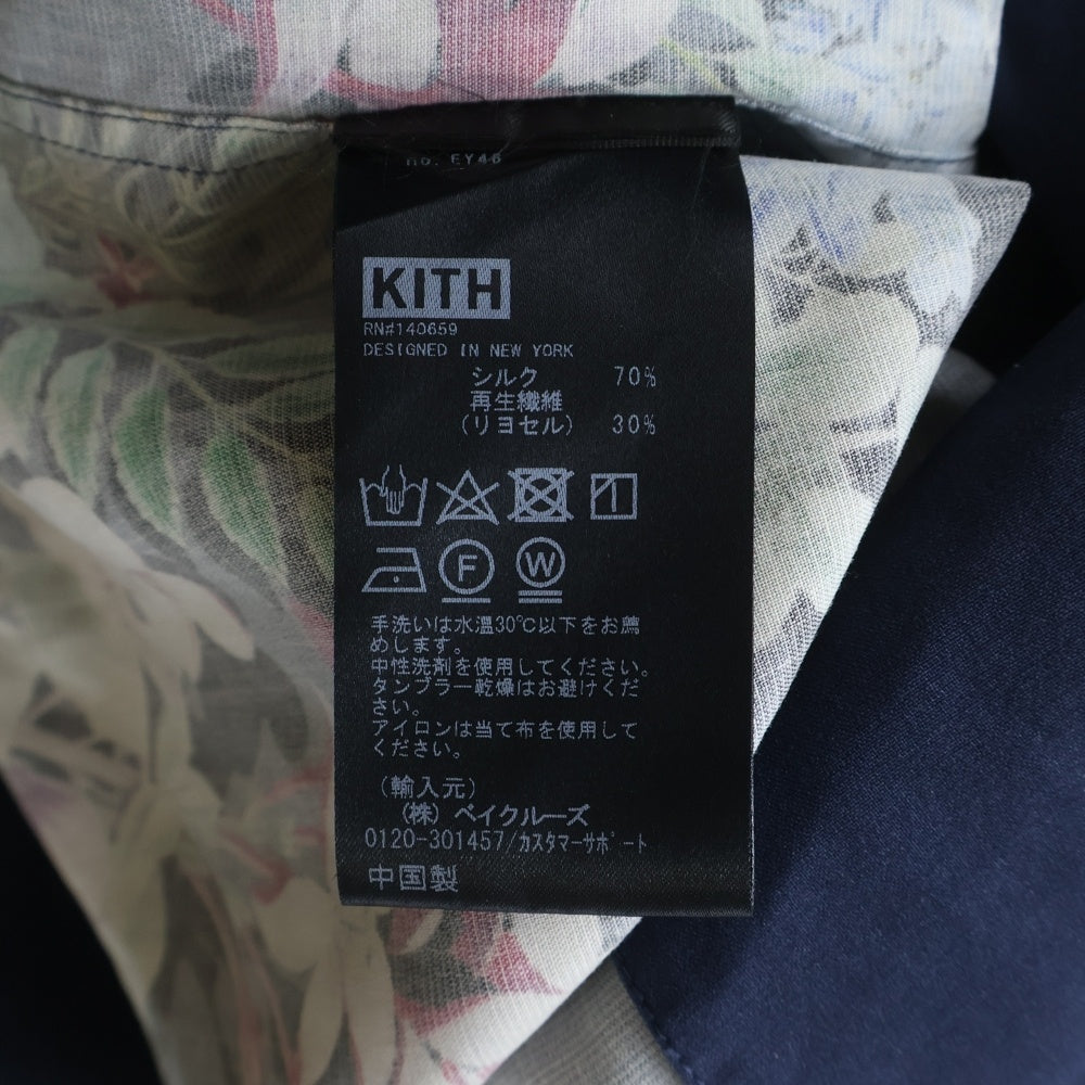 KITH(キス) ×NYBG Gardens Of The Mind Thompson Shirt ニューヨークボタニカルガーデン トンプソンシャツ 半袖シャツ ネイビー 24-051-060-0009-1-0