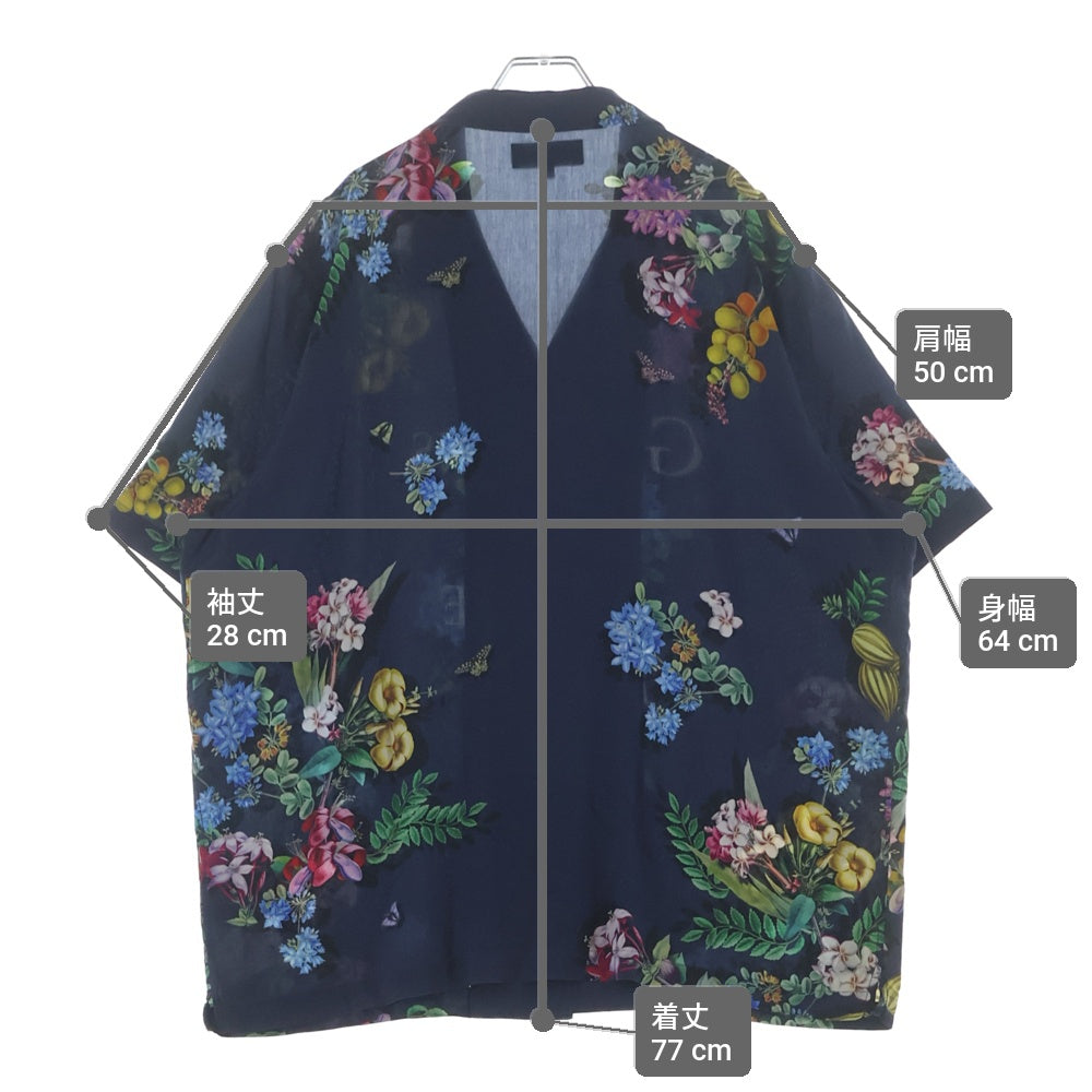 KITH(キス) ×NYBG Gardens Of The Mind Thompson Shirt ニューヨークボタニカルガーデン トンプソンシャツ 半袖シャツ ネイビー 24-051-060-0009-1-0