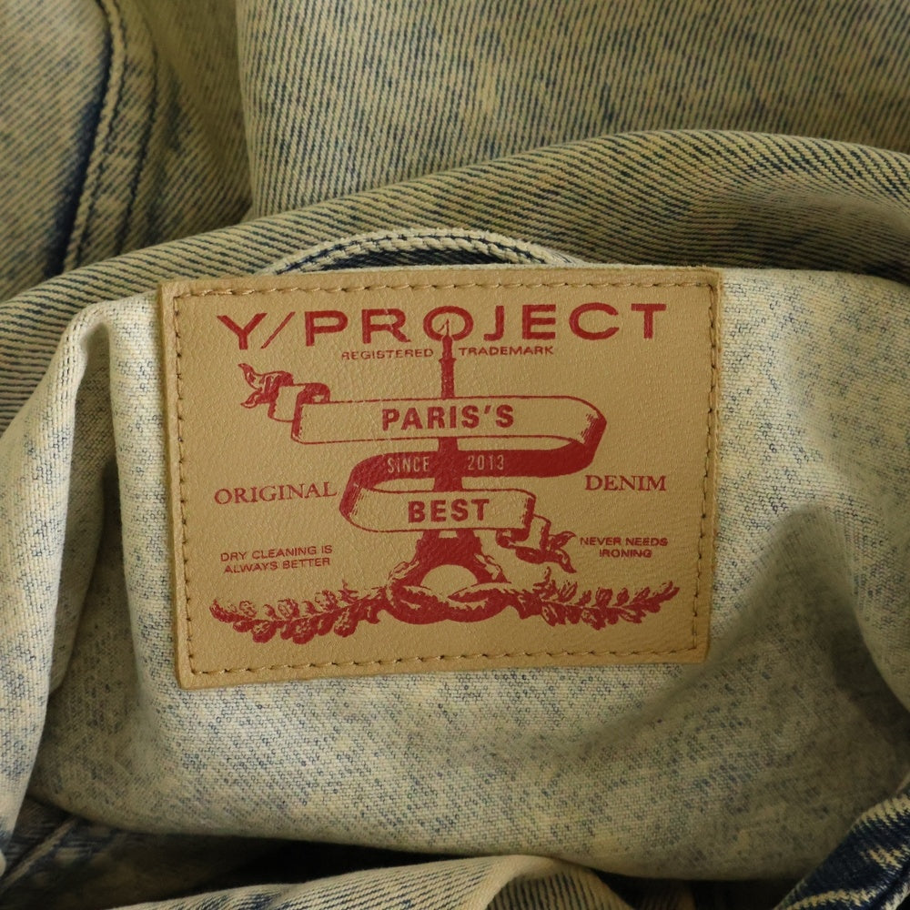 Y/PROJECT(ワイプロジェクト) 18AW double denim jacket ドッキング ダブルフロントデニムジャケット インディゴ