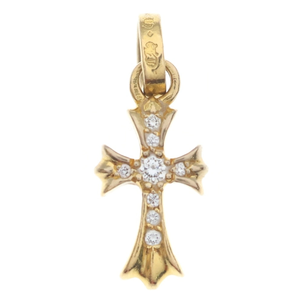 CHROME HEARTS(クロムハーツ) 22K CRS BBYFAT P/DIA ベイビーファットクロス PAVEダイヤ ペンダントトップ ゴールド BCA035