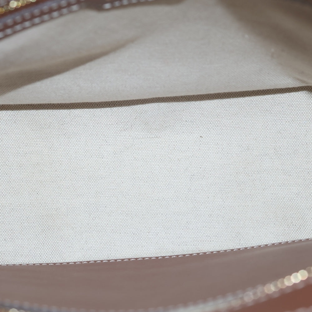 BURBERRY(バーバリー) ロゴプリント キャンバス/レザー トートバッグ ベージュ/ブラウン 8036784 レディース