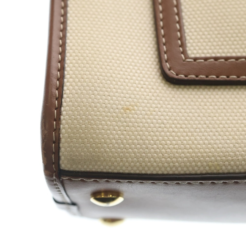 BURBERRY(バーバリー) ロゴプリント キャンバス/レザー トートバッグ ベージュ/ブラウン 8036784 レディース