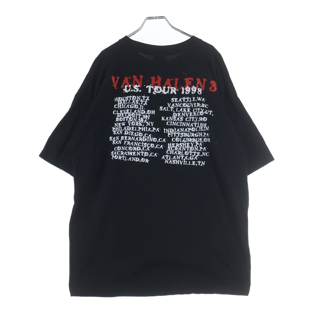 VINTAGE(ヴィンテージ) 90s VAN HALEN 1998 US TOUR TEE ヴァンヘイレン 両面プリント 半袖Tシャツ カットソー ブラック