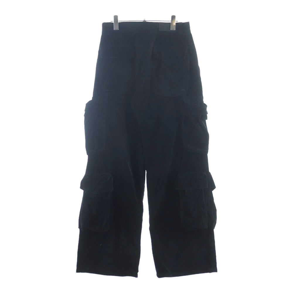 AMIRI(アミリ) MA CARGO PANTS SRPS24MAW033SMRCBL11 コーデュロイ MAロゴ ワイドカーゴパンツ ブラック