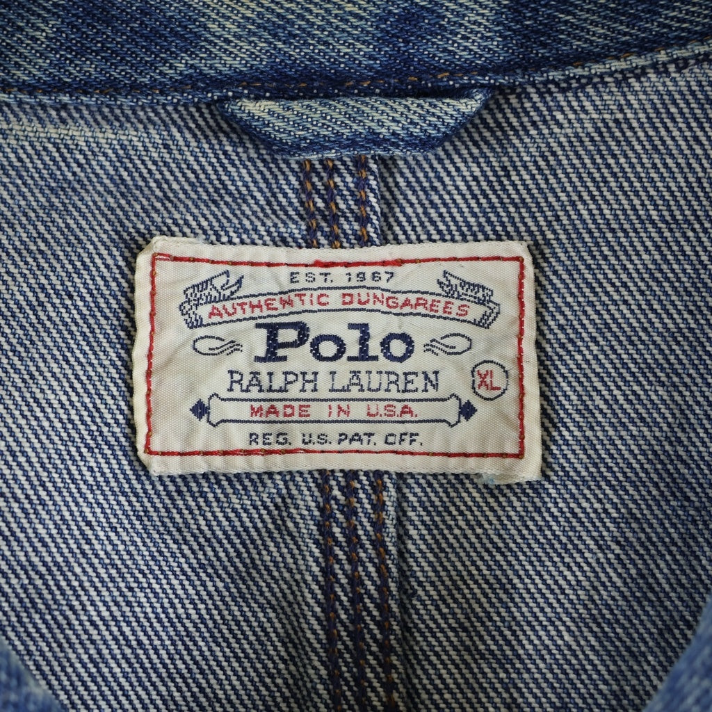 POLO RALPH LAUREN(ポロラルフローレン) 80-90s Denim Jacket デニムジャケット USA製 インディゴ