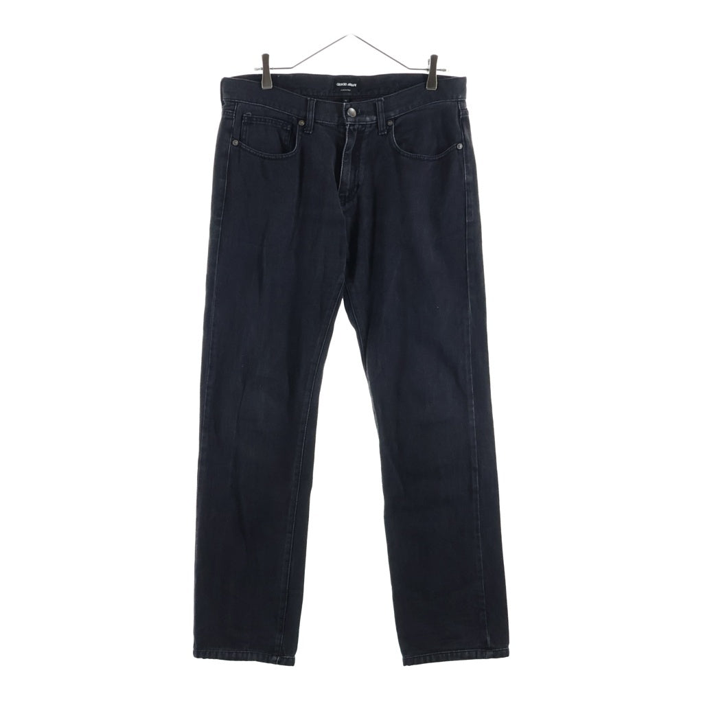 GIORGIO ARMANI(ジョルジオアルマーニ) Denim Pants ストレート デニムパンツ ストレッチ ジーンズ イタリア製 ブラック SSJ50S SS8BS
