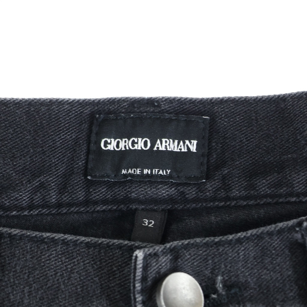 GIORGIO ARMANI(ジョルジオアルマーニ) Denim Pants ストレート デニムパンツ ストレッチ ジーンズ イタリア製 ブラック SSJ50S SS8BS