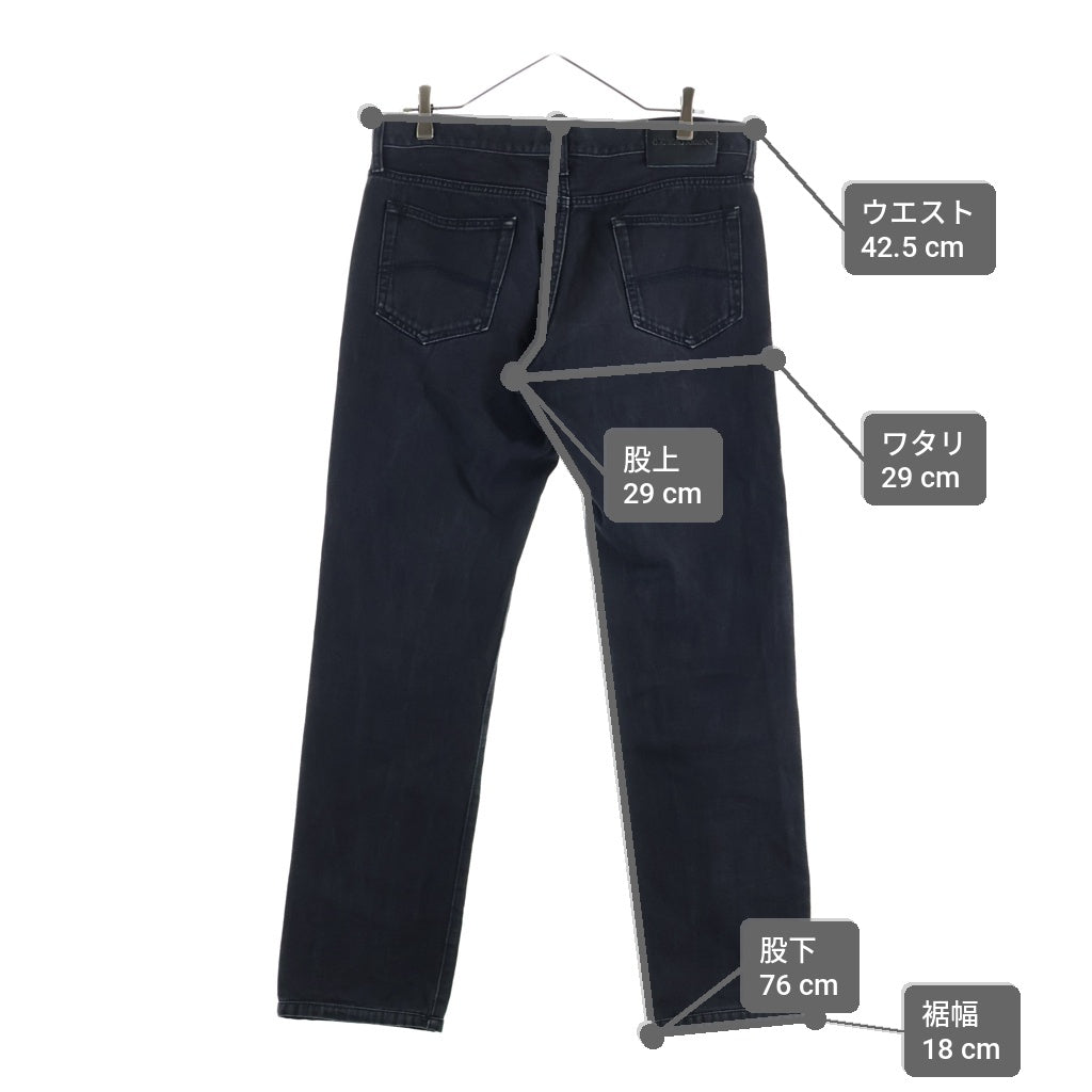 GIORGIO ARMANI(ジョルジオアルマーニ) Denim Pants ストレート デニムパンツ ストレッチ ジーンズ イタリア製 ブラック SSJ50S SS8BS