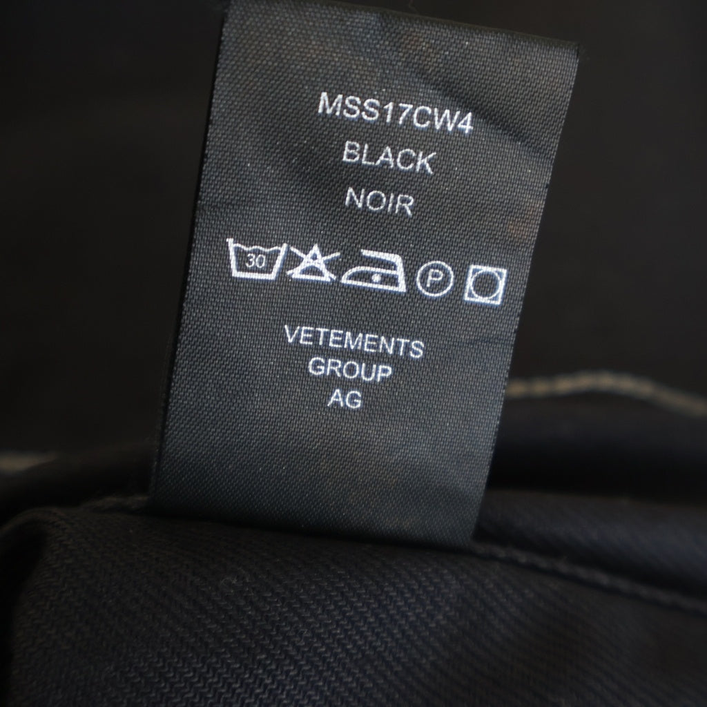 VETEMENTS(ヴェトモン) 17SS ×Carhartt カーハート オーバーサイズ デニム ワークシャツ MSS17CW4 ブラック