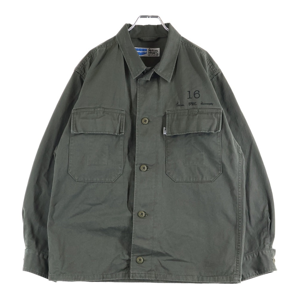 NO BRAND(ノーブランド) tivoLi surf shop WN'W SHIRTS 2 チボリサーフショップ ワークシャツジャケット ミリタリージャケット カーキ