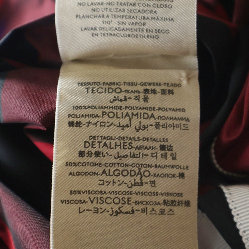 GUCCI(グッチ) ×ADIDAS バッファローチェック ナイロン ケープコート アディダス ブラック/レッド 716270 4GAEJ