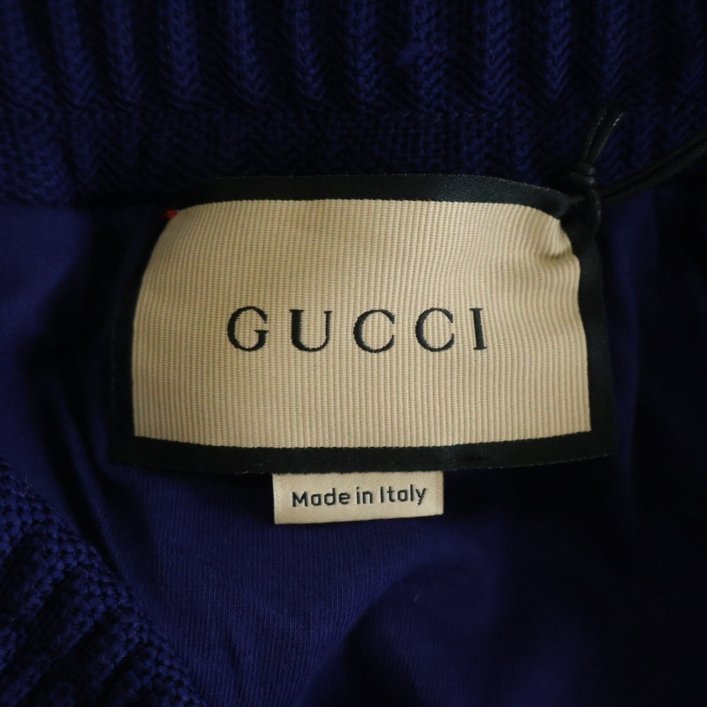 GUCCI(グッチ) SIDELINE SHORT PANTS 692126 XJD7N サイドライン ショートパンツ ハーフパンツ メッシュ ネイビー