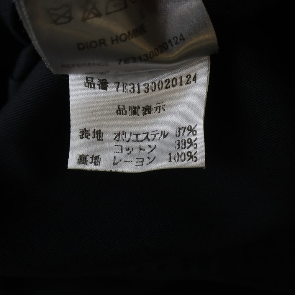 Dior HOMME(ディオールオム) 07SS エディ期 コットン ショートPコート ダブルブレスト ポリエステル エディスリマン ブラック 7E3130020124