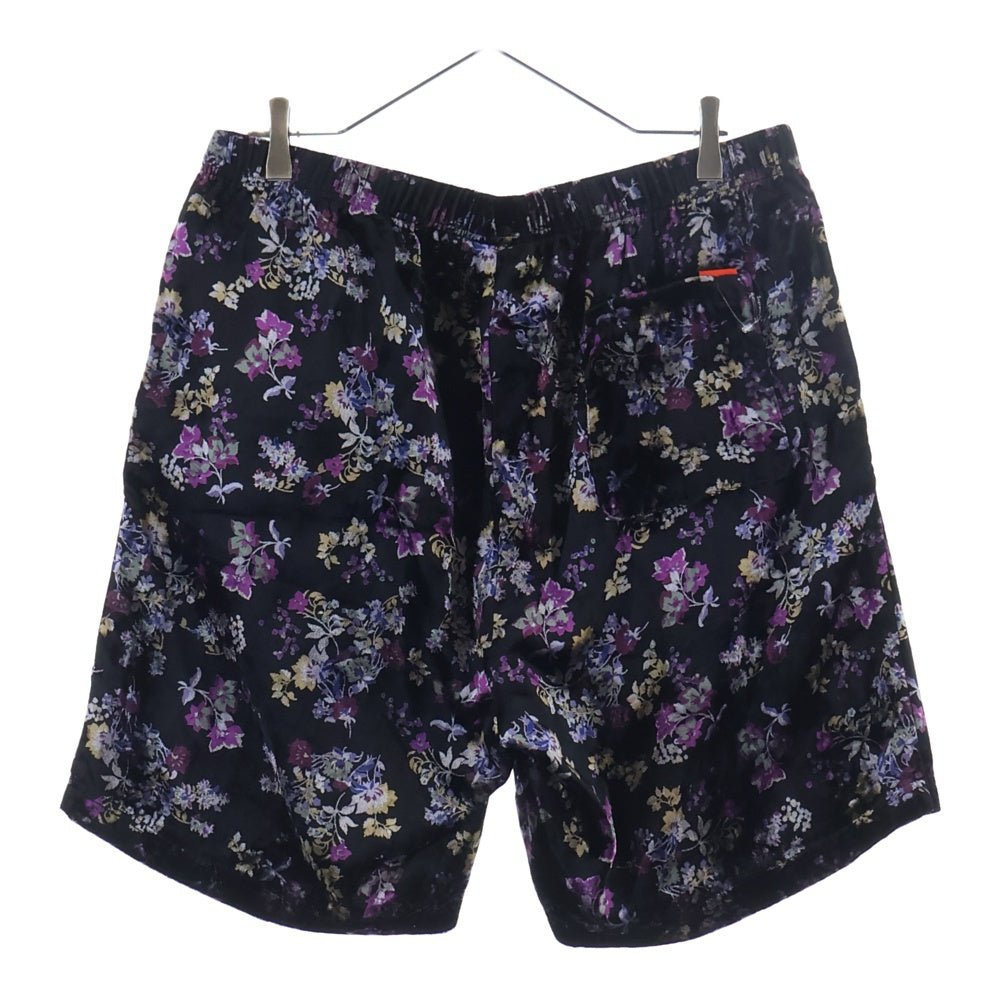 SUPREME(シュプリーム) 19AW Floral Velour Short フローラル ベロア ショーツ ブラック